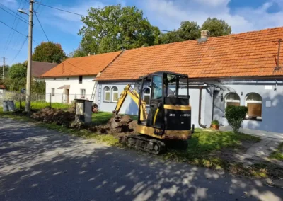 Aushubarbeiten und Zaunbau